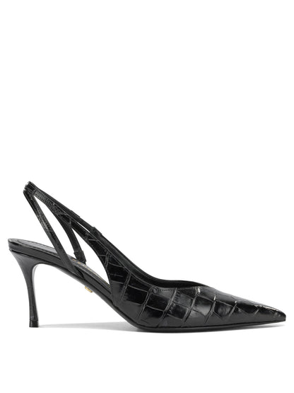 Ferragamo "Dafne 70MM" Slingback - Black