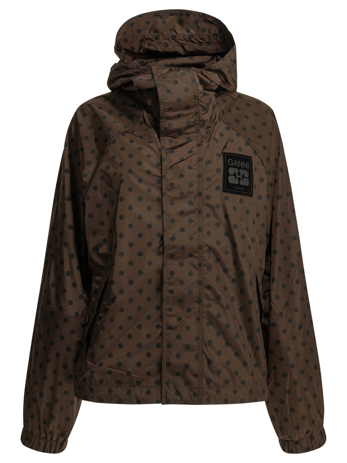 Ganni Light polka dot jacket - Brown