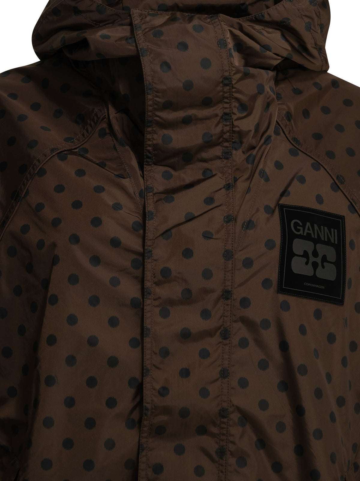 Ganni Light polka dot jacket - Brown