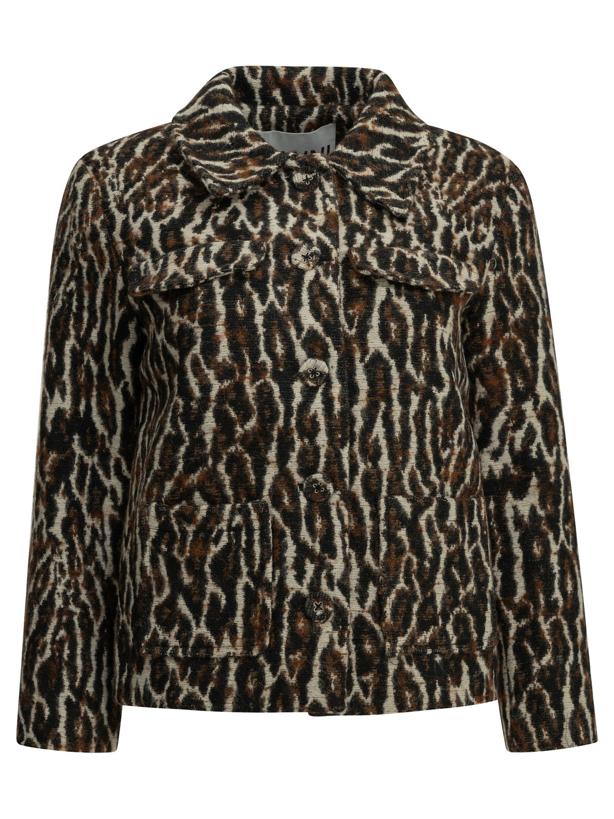 Ganni "Leopard" Blazer - Brown