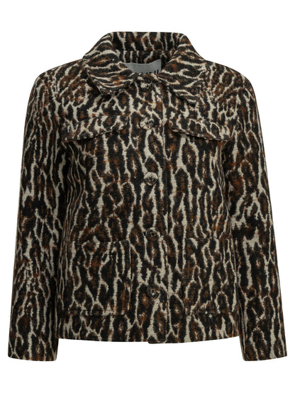 Ganni "Leopard" Blazer - Brown
