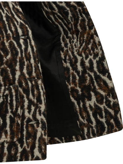 Ganni "Leopard" Blazer - Brown