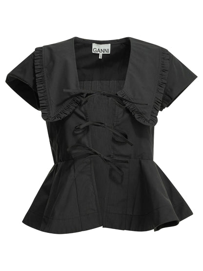 Ganni Cotton blouse - Black