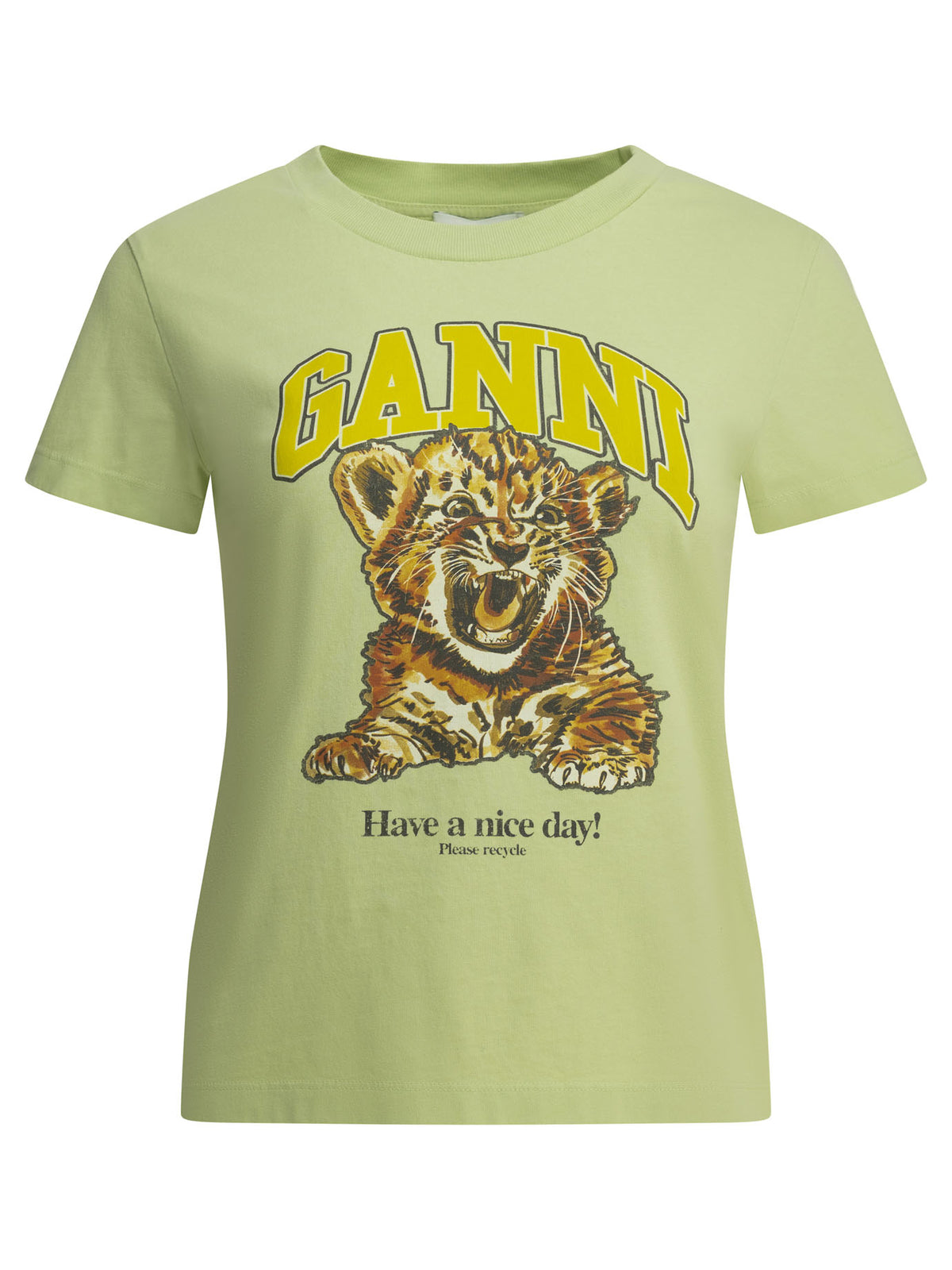 Ganni "Baby Tiger" crewneck T-shirt - Green