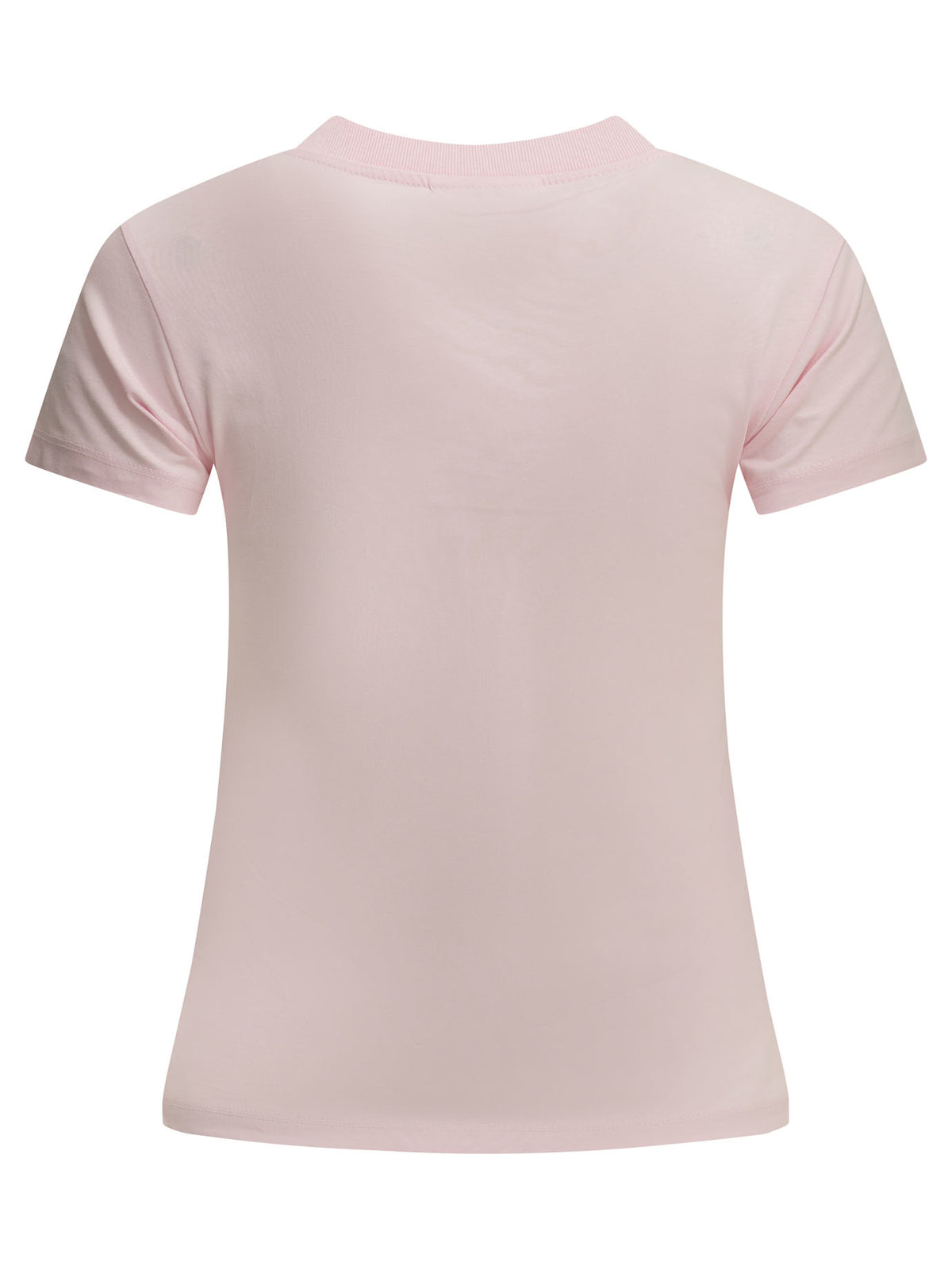 Ganni "Forest Teddy" Crew-Neck T-Shirt - Pink