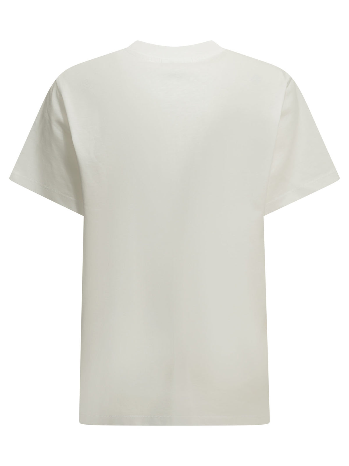 Ganni "Mushroom Teddy" Crew-Neck T-Shirt - White