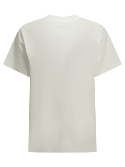 Ganni "Mushroom Teddy" Crew-Neck T-Shirt - White