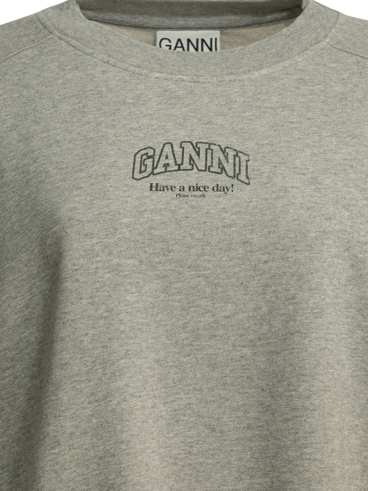 Ganni Crewneck sweatshirt with logo - Grey