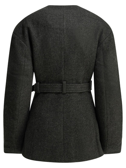 Ganni Lightweight wool jacket - Black