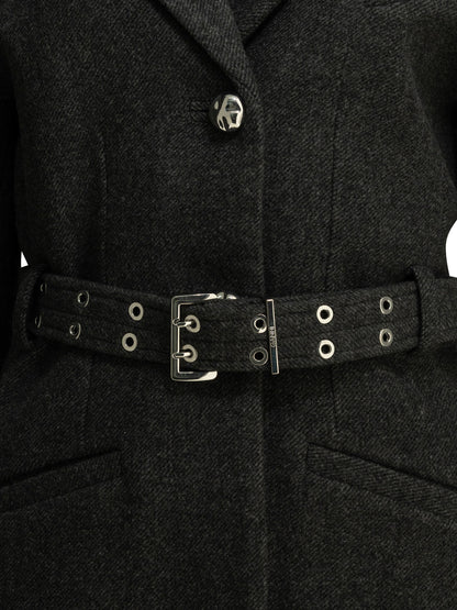 Ganni Lightweight wool jacket - Black