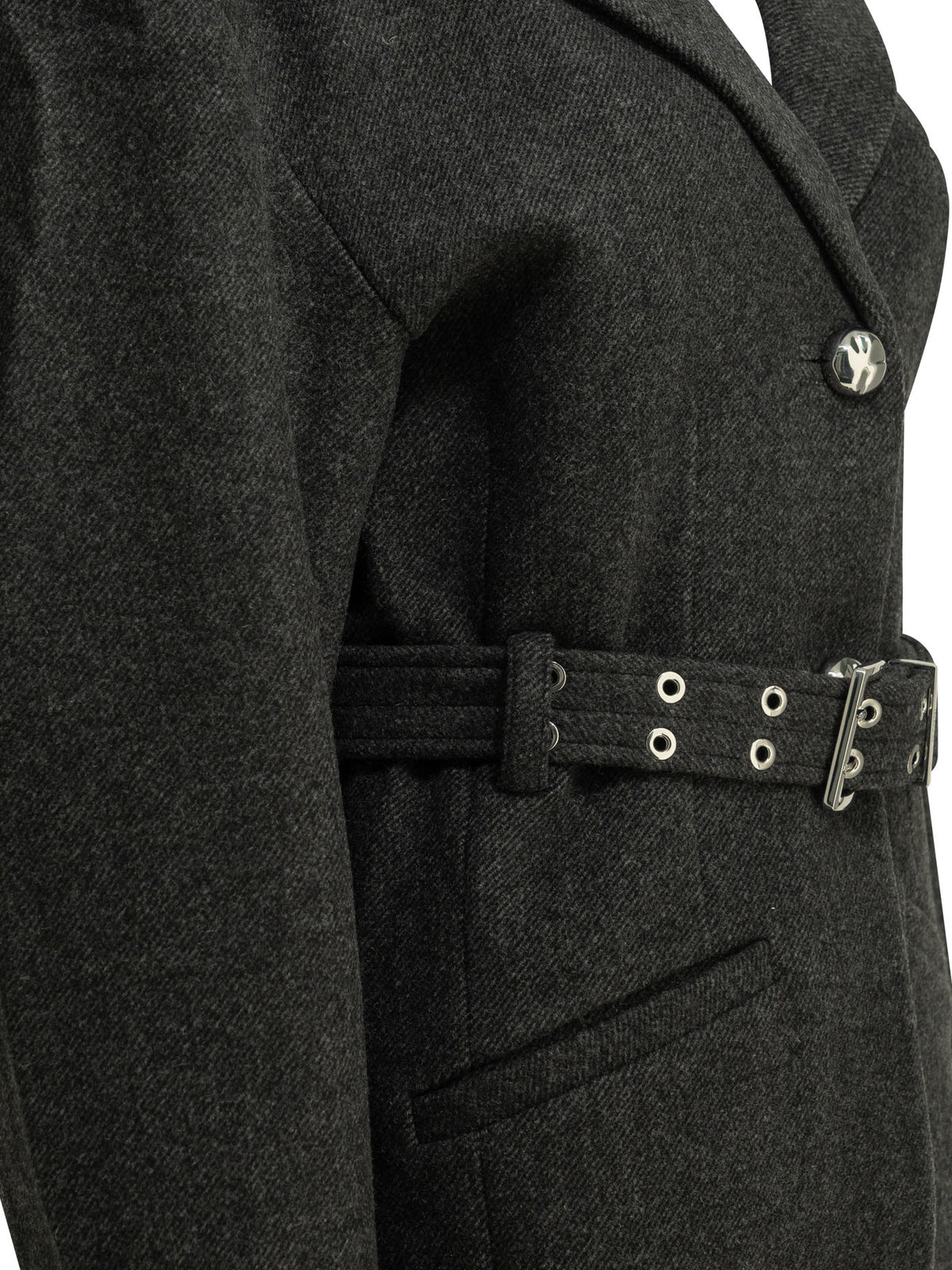 Ganni Lightweight wool jacket - Black
