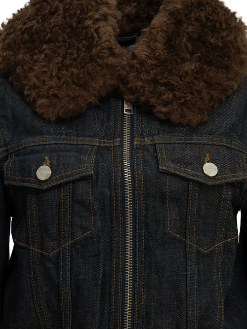 Ganni Flamed denim jacket - Blue