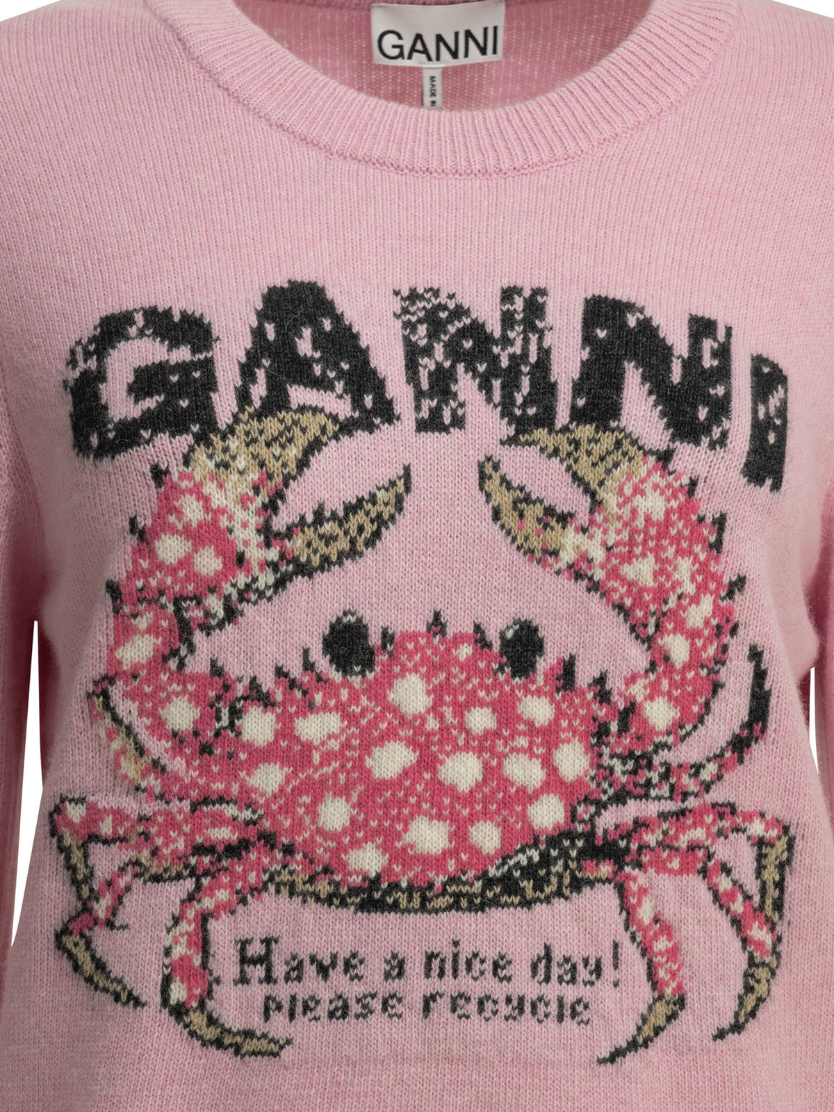 Ganni "Crab" Crewneck sweater - Pink