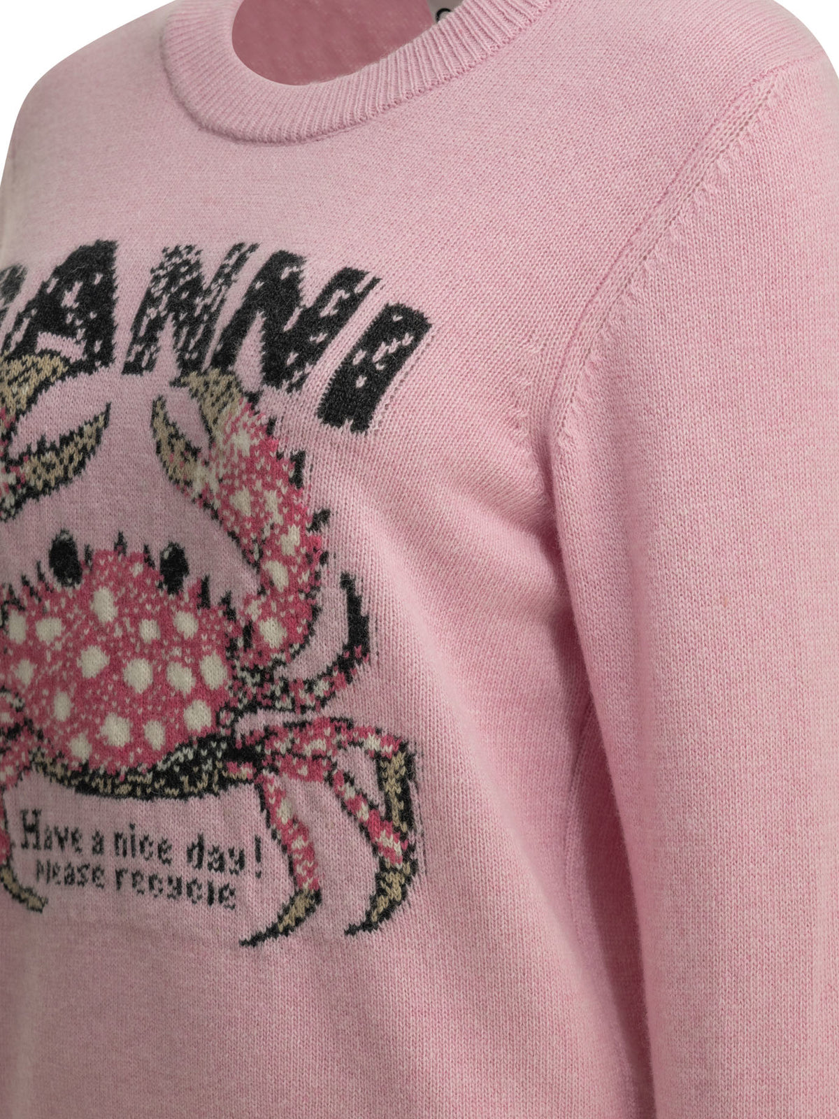 Ganni "Crab" Crewneck sweater - Pink