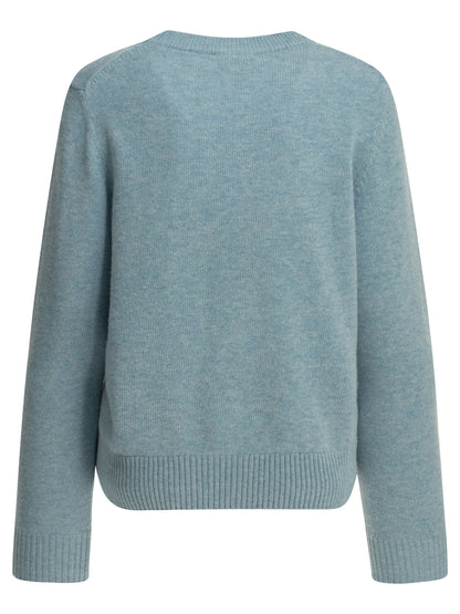 Ganni "Mermaid" Crew-neck sweater - Light Blue