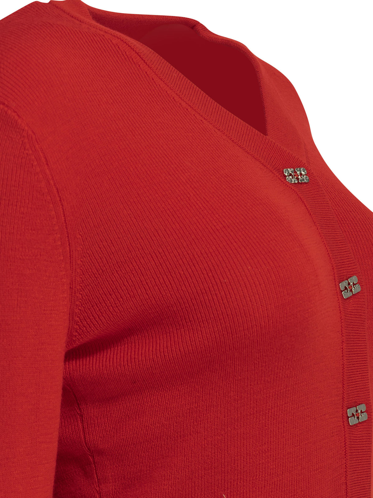 Ganni Merino wool cardigan - Red