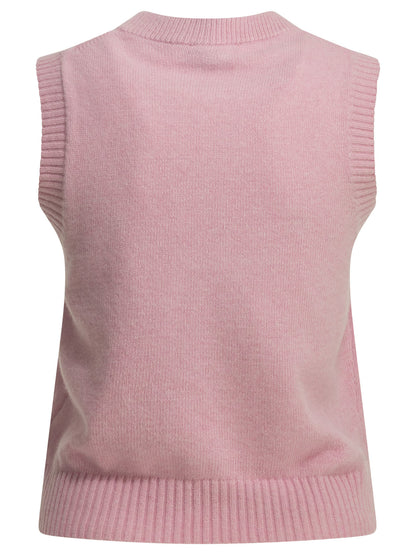 Ganni "Strawberry" vest - Pink