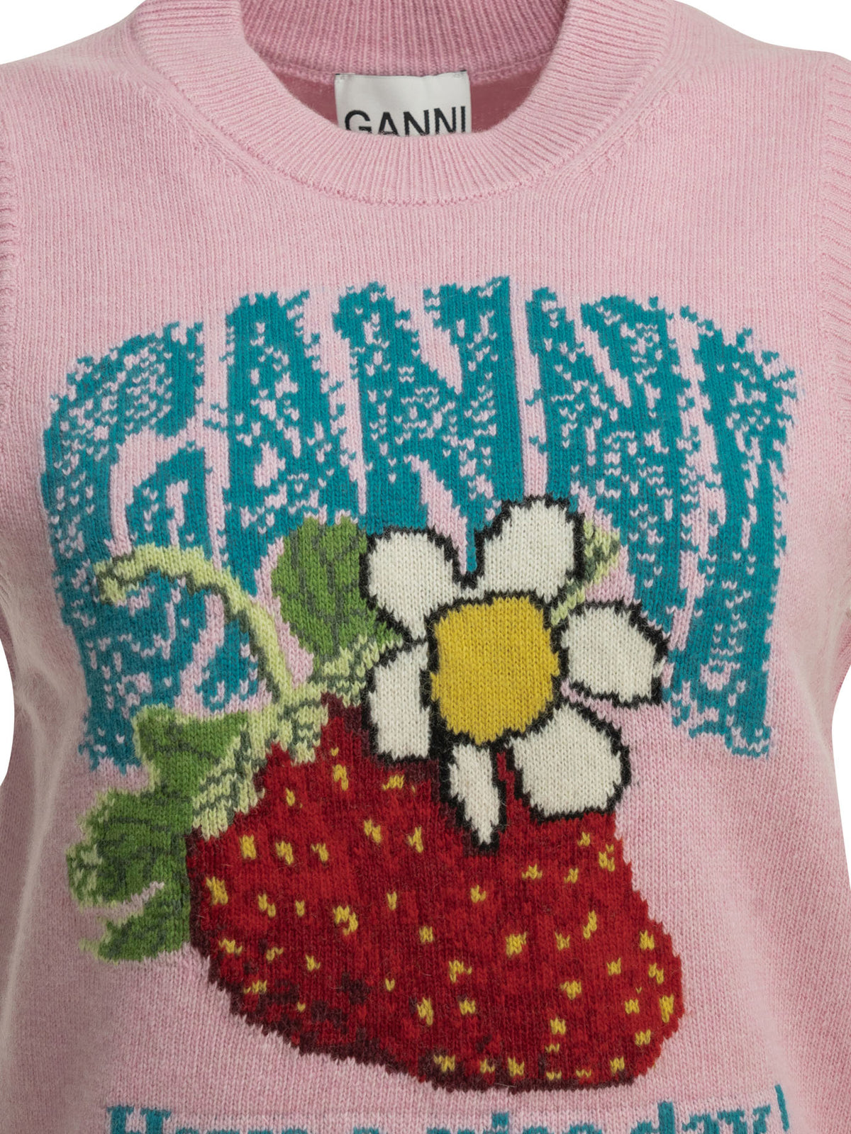 Ganni "Strawberry" vest - Pink