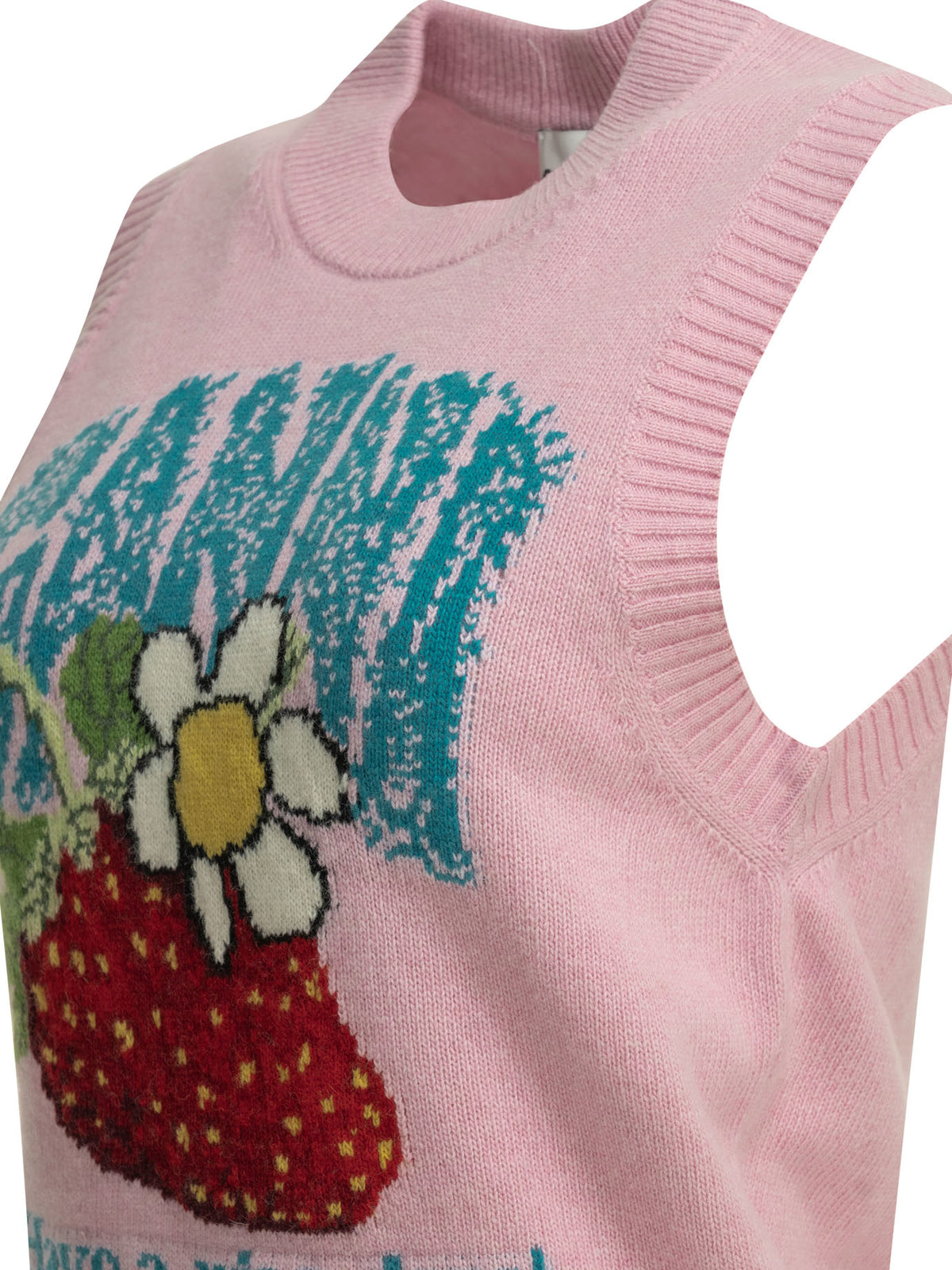 Ganni "Strawberry" vest - Pink