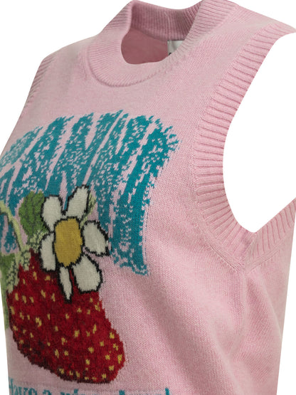 Ganni "Strawberry" vest - Pink