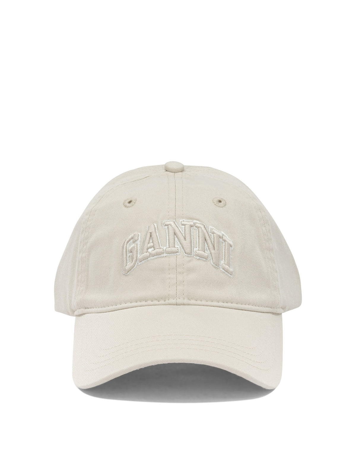 Ganni Baseball cap with logo - White