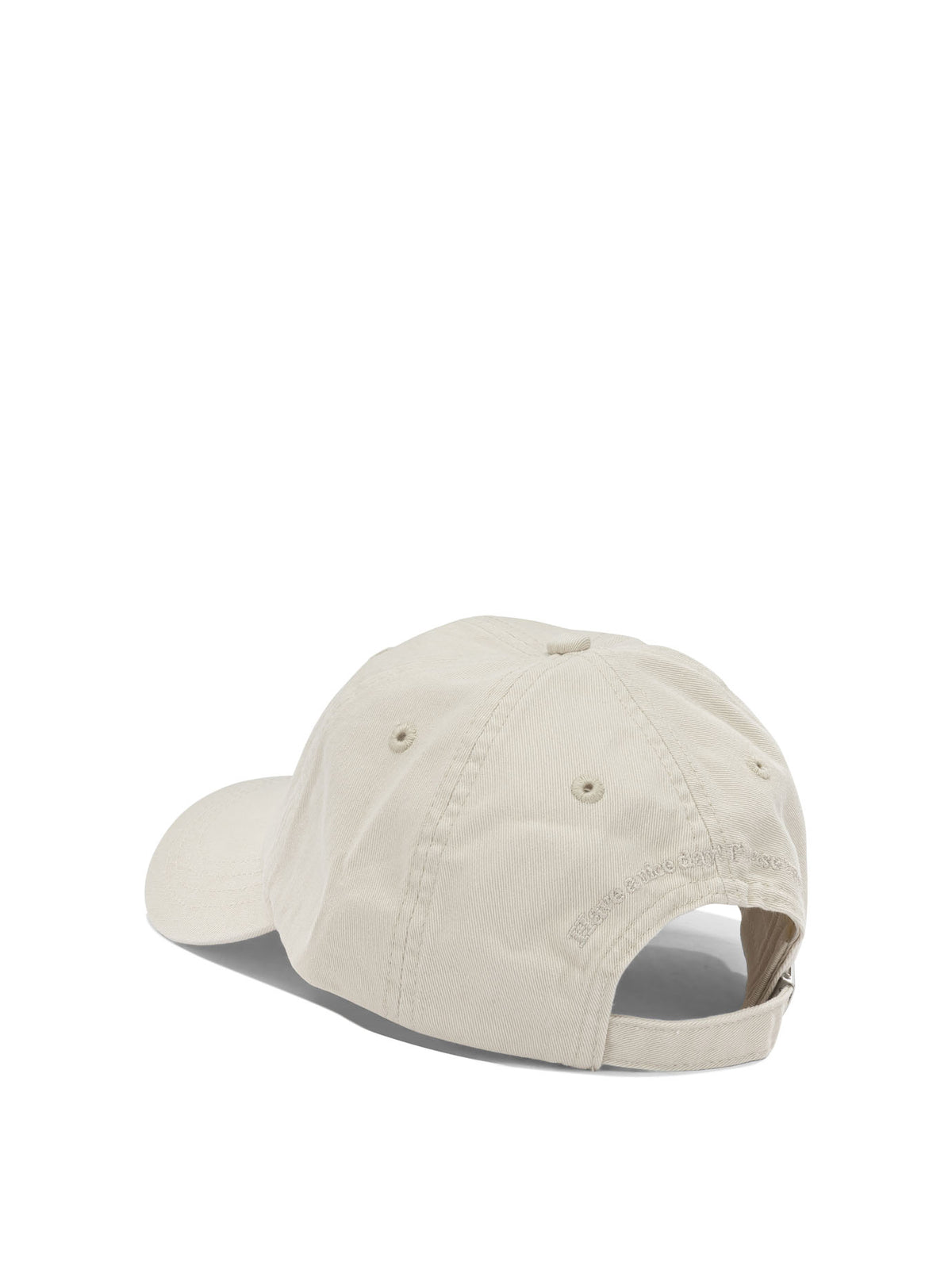 Ganni Baseball cap with logo - White