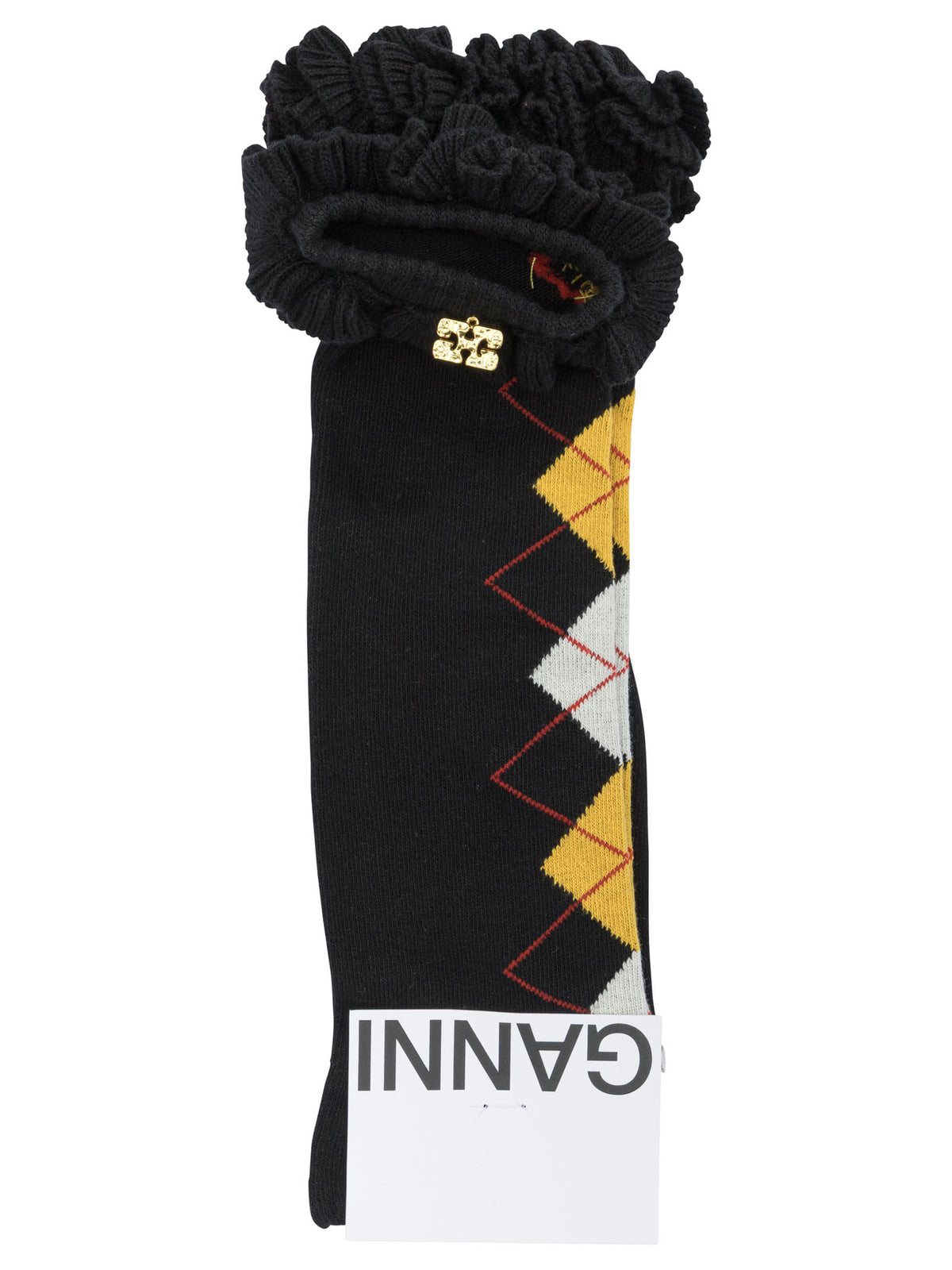 Ganni "Argyle" Classic socks - Black