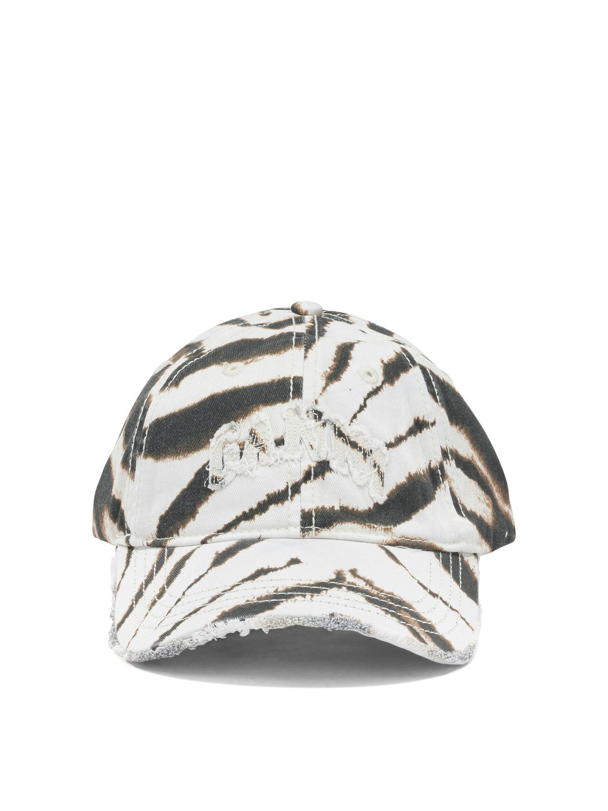 Ganni "Zebra" baseball cap - White