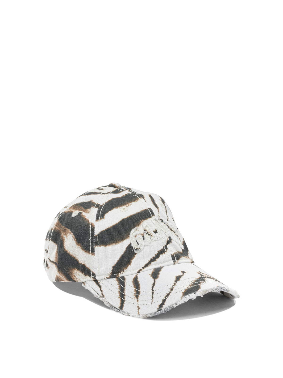 Ganni "Zebra" baseball cap - White