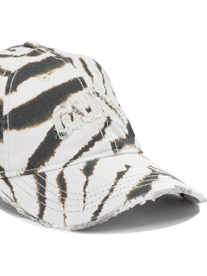 Ganni "Zebra" baseball cap - White