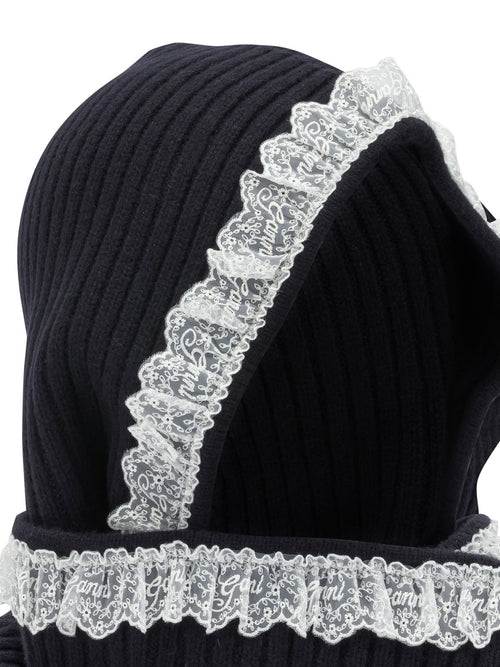 Ganni Wool balaclava - Blue