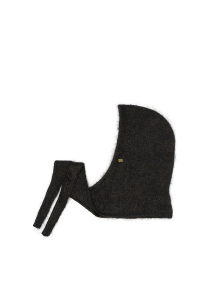 Ganni Mohair balaclava - Brown