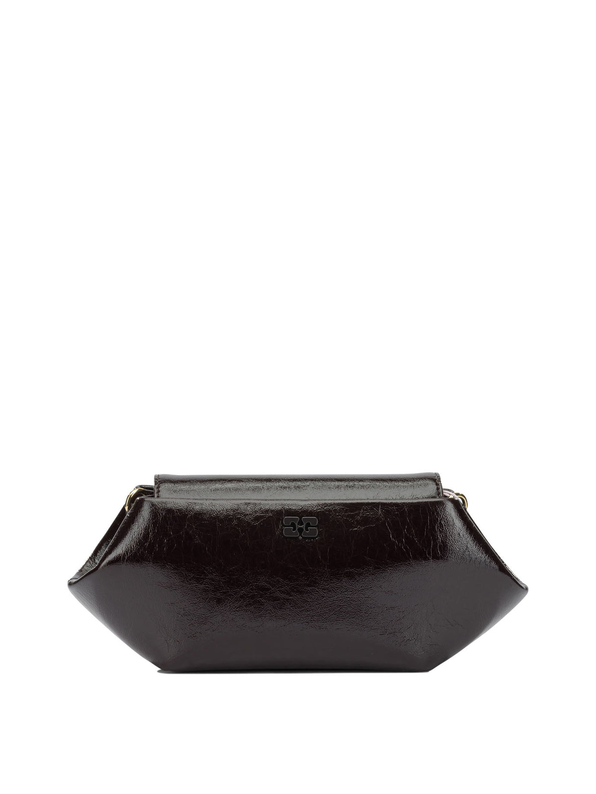 Ganni "Bou East/West Shine" Shoulder Bag - Brown