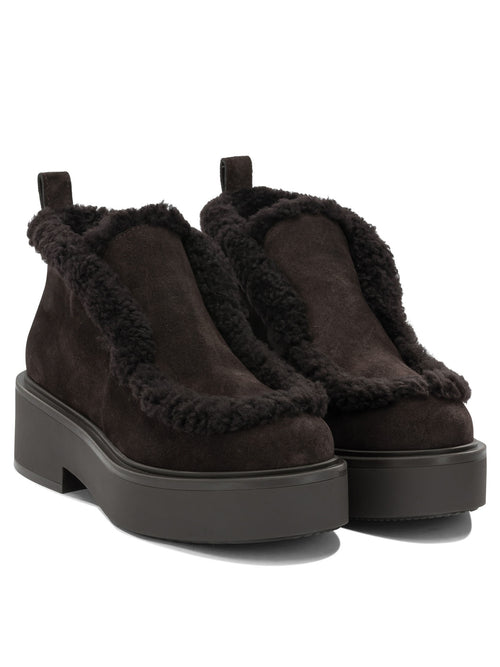 Gianvito Rossi "Yari" Pull-On Ankle Boots - Brown