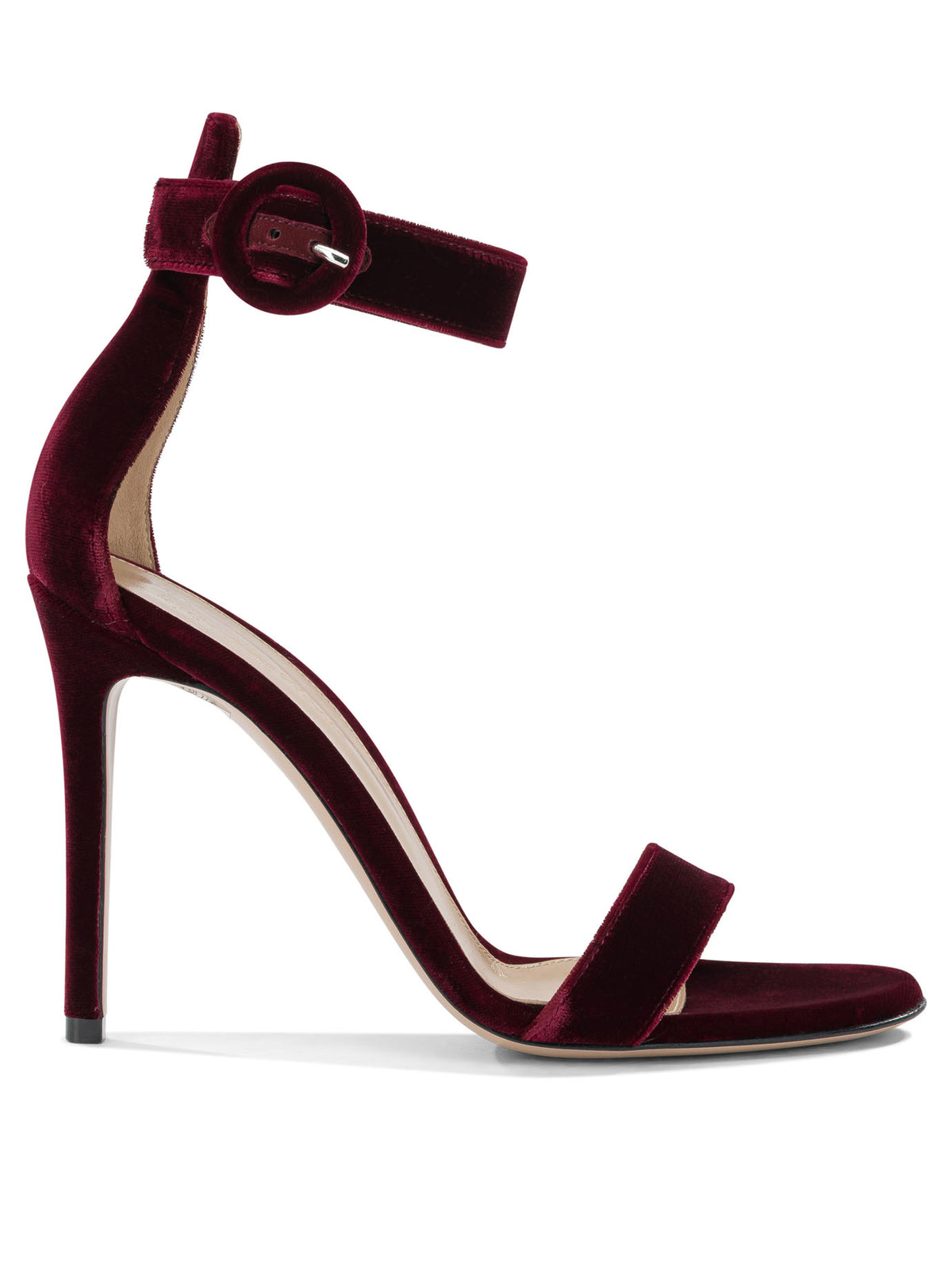 Gianvito Rossi "Portofino 105MM" Heeled Sandals - Bordeaux