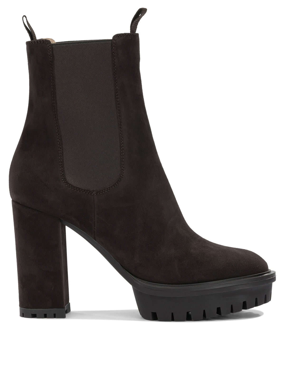 Gianvito Rossi "Barry 100MM" Pull-On Ankle Boots - Brown