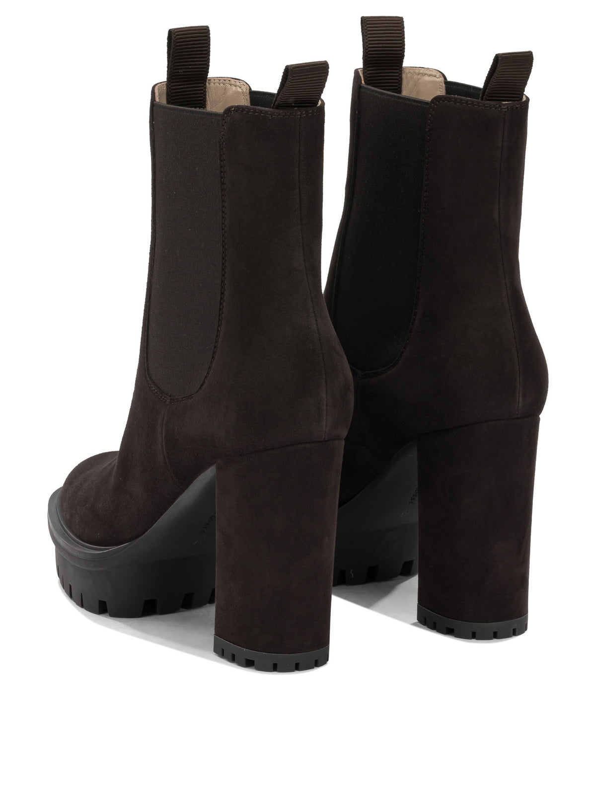 Gianvito Rossi "Barry 100MM" Pull-On Ankle Boots - Brown