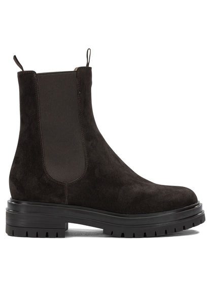 Gianvito Rossi "Chester" Pull-On Ankle Boots - Brown