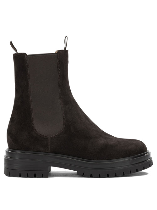 Gianvito Rossi "Chester" Pull-On Ankle Boots - Brown