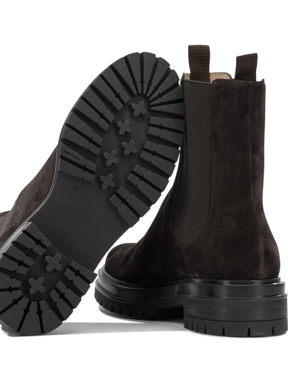 Gianvito Rossi "Chester" Pull-On Ankle Boots - Brown