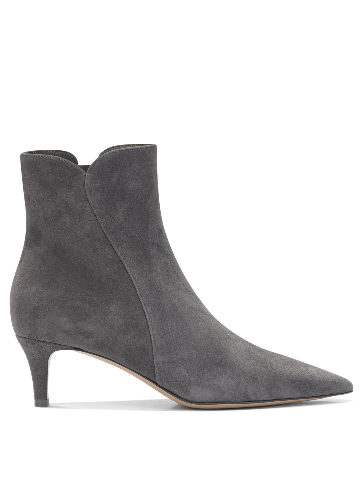 Gianvito Rossi "Levy 55MM" Ankle Boots with Zipper - Blue