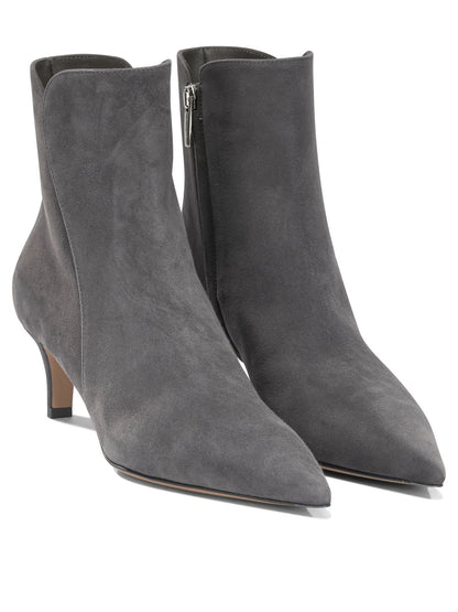 Gianvito Rossi "Levy 55MM" Ankle Boots with Zipper - Blue