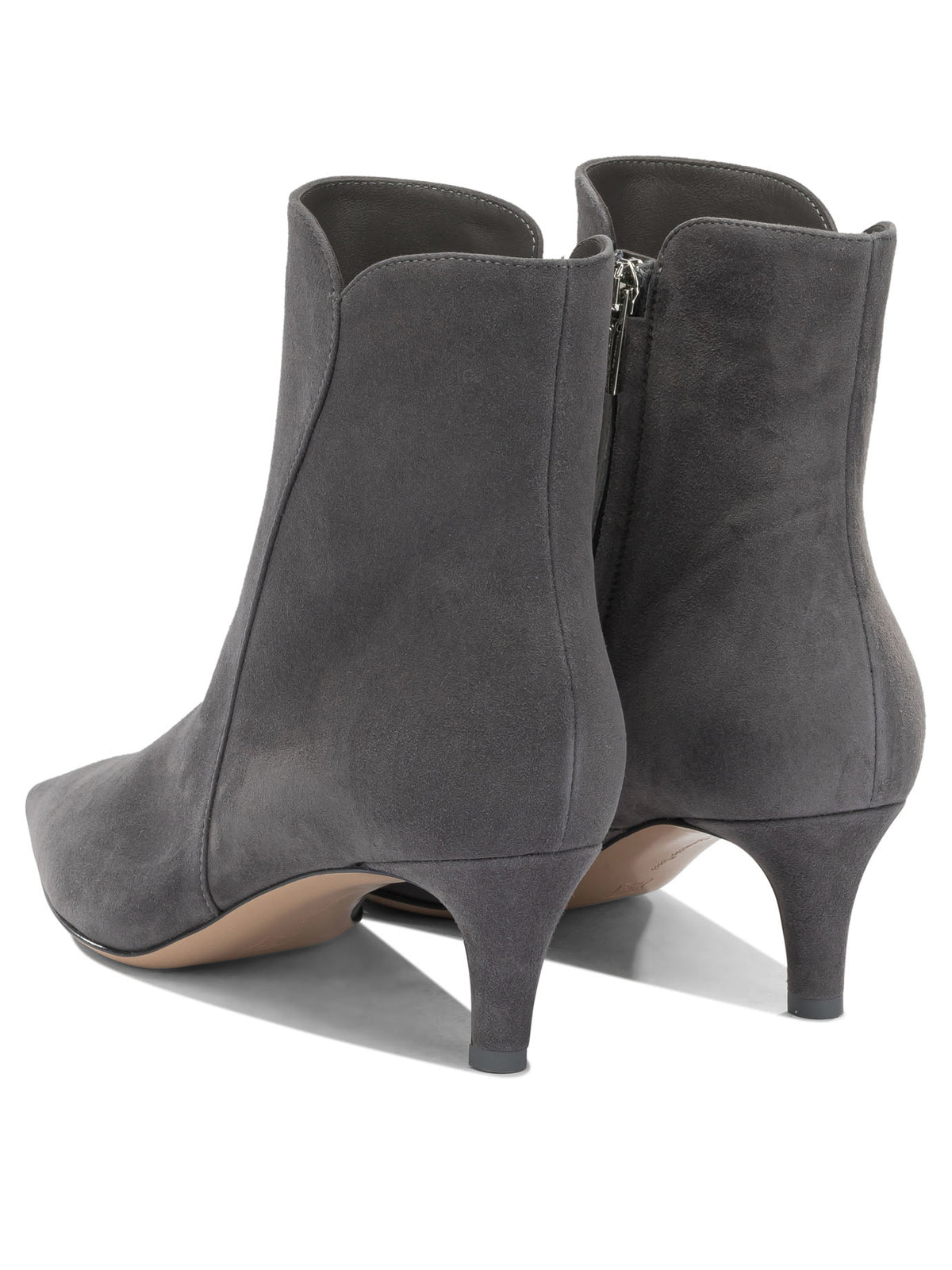 Gianvito Rossi "Levy 55MM" Ankle Boots with Zipper - Blue