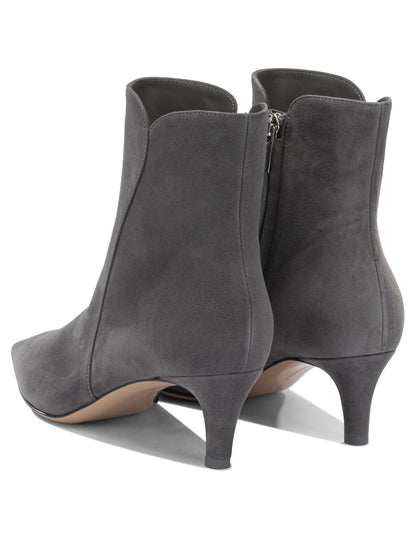 Gianvito Rossi "Levy 55MM" Ankle Boots with Zipper - Blue