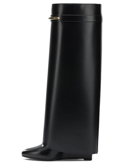 Givenchy "Shark Pinch" Knee Boots - Black
