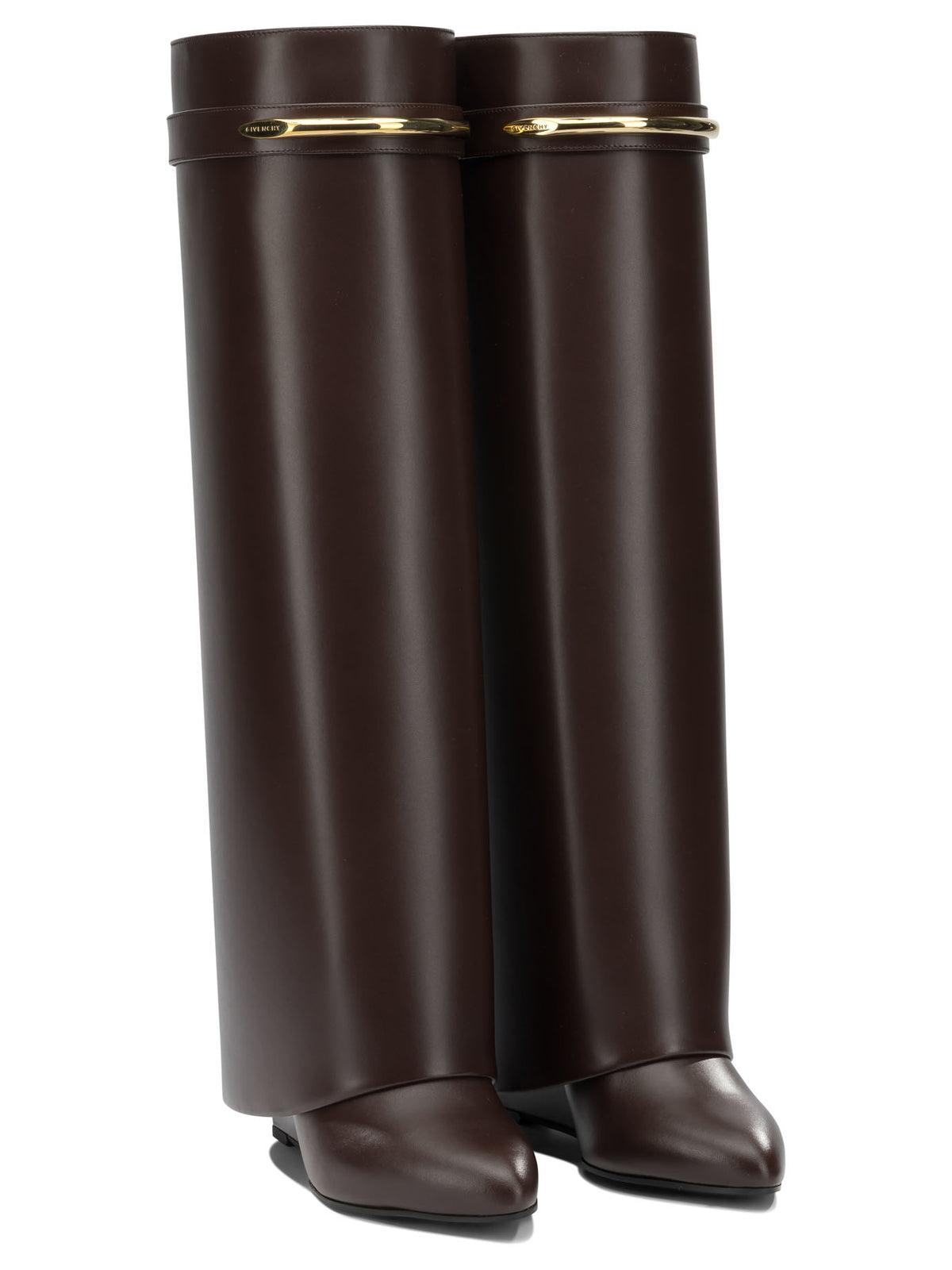 Givenchy "Shark Pinch" Knee Boots - Brown