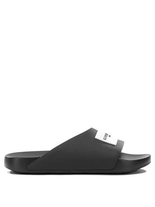 Givenchy "Label" Slides - Black