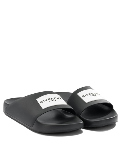 Givenchy "Label" Slides - Black