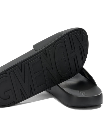 Givenchy "Label" Slides - Black