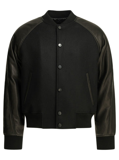 Givenchy Wool bomber jacket with reverse logo - Black